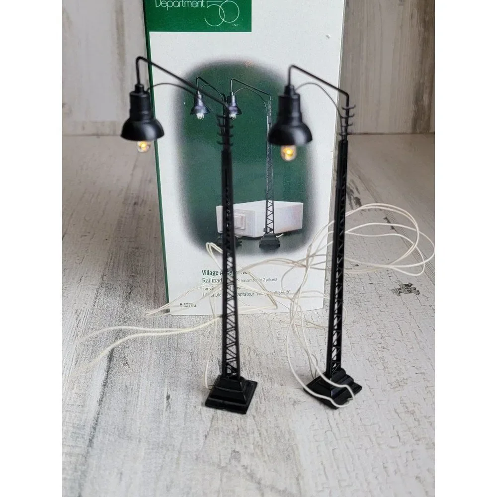 Dept Railroad Lamps‎ 56 52760 snow village accessory Xmas
